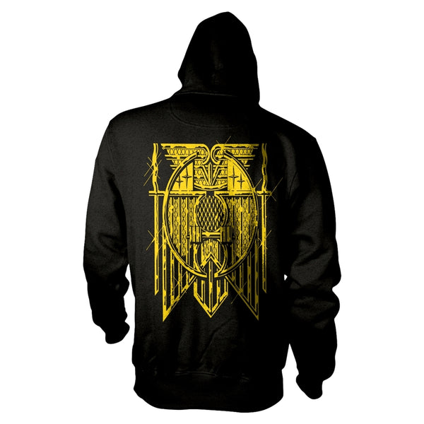 Hawkwind Unisex Zipped Hoodie: Doremi (Gold) (back print)