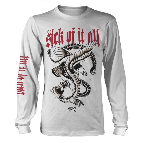 Sick Of It All Unisex Long Sleeved T-shirt: Eagle