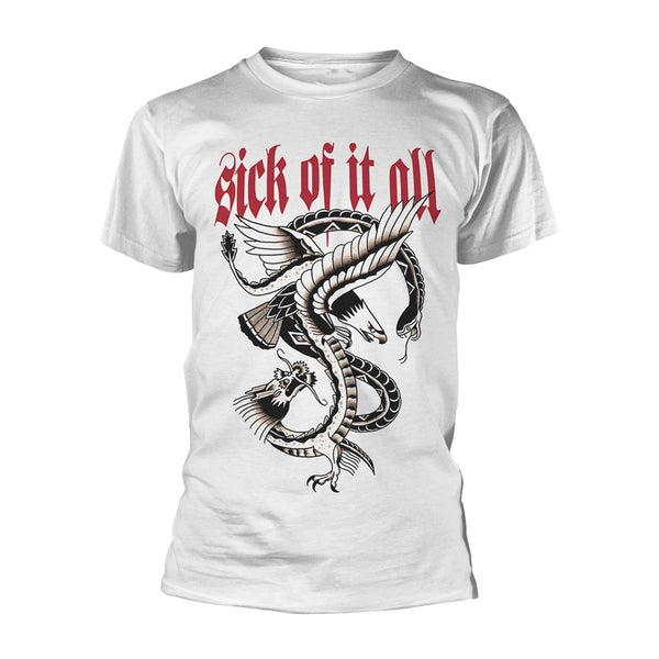 Sick Of It All Unisex T-shirt: Eagle (White)