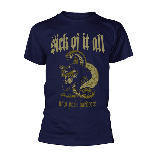 Sick Of It All Unisex T-shirt: Panther (Navy)