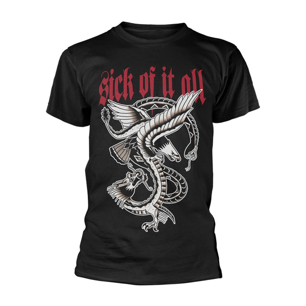 Sick Of It All Unisex T-shirt: Eagle (Black)