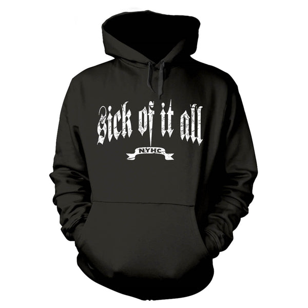 Sick Of It All Unisex Hooded Top: Logo