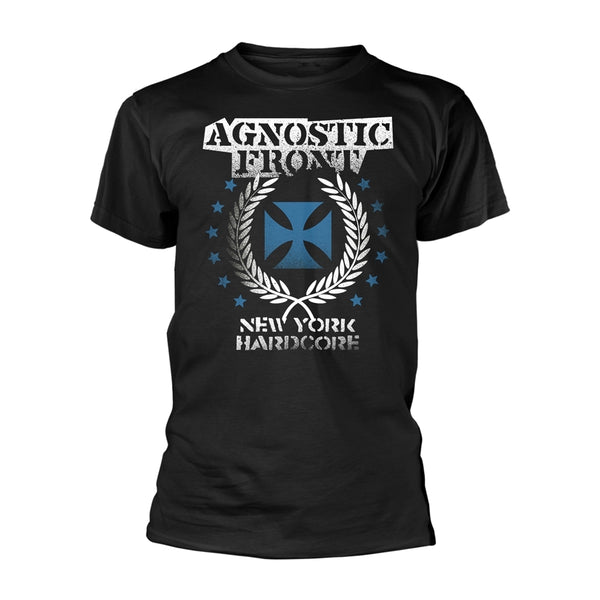 Agnostic Front Unisex T-shirt: Blue Iron Cross (back print)