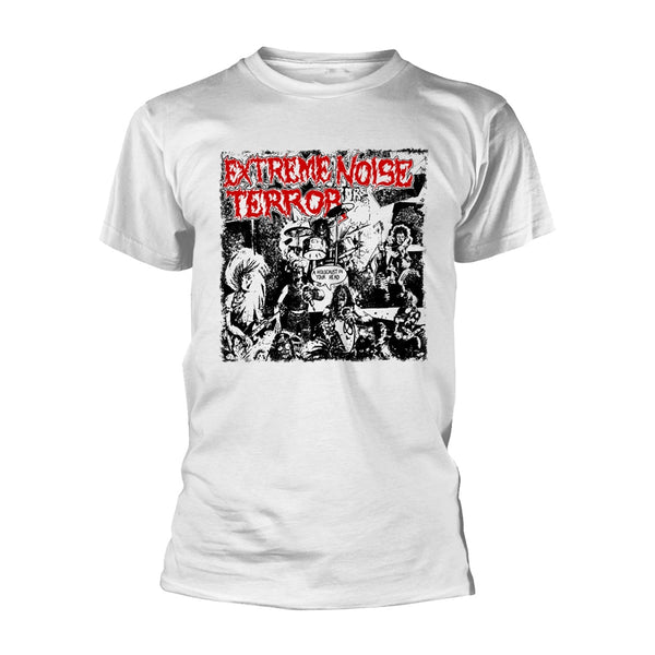 Extreme Noise Terror Unisex T-shirt: Holocaust (White)