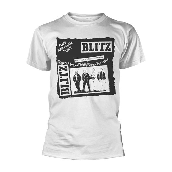 Blitz Unisex T-shirt: Pure Brick Wall (White)