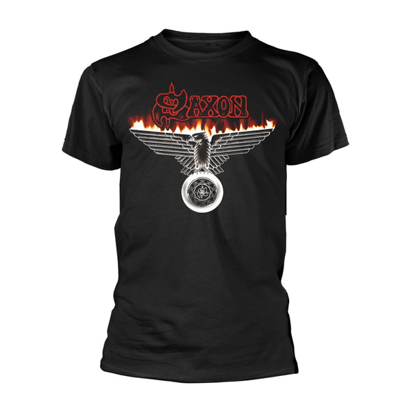 Saxon Unisex T-shirt: Wheels Of Steel