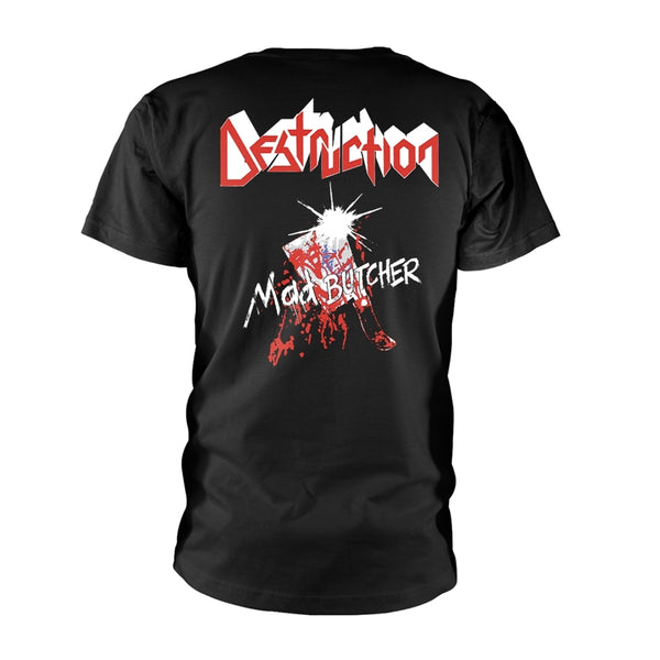 Destruction Unisex T-shirt: Mad Butcher (back print)