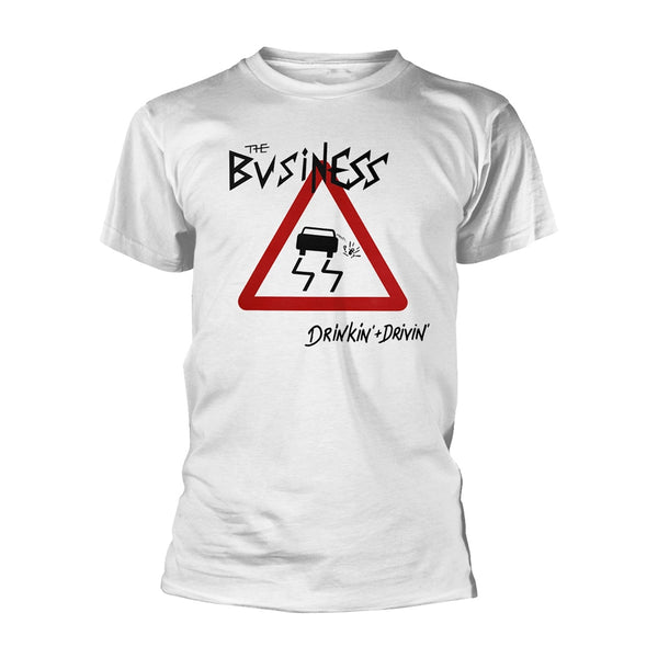 The Business Unisex T-shirt: Drinkin + Drivin (White)