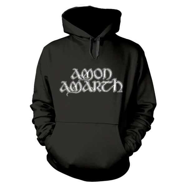 Amon Amarth Unisex Hooded Top: Grey Skull (back print)