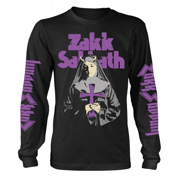 Zakk Sabbath Unisex Long Sleeved T-shirt: Nun (back print)