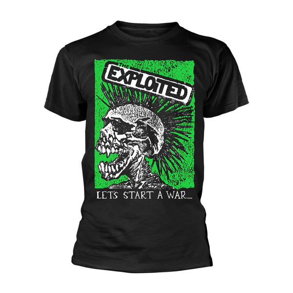 The Exploited Unisex T-shirt: Let's Start A War (Skull)