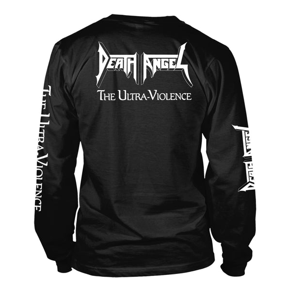 Death Angel Unisex Long Sleeved T-shirt: The Ultra-Violence (Black) (back print)