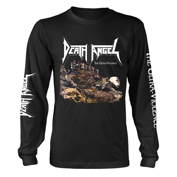 Death Angel Unisex Long Sleeved T-shirt: The Ultra-Violence (Black) (back print)