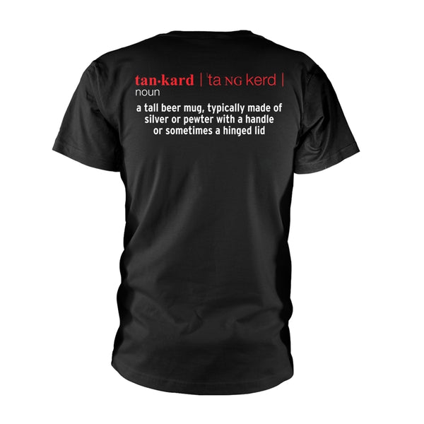 Tankard Unisex T-shirt: Alcoholic Metal (back print)