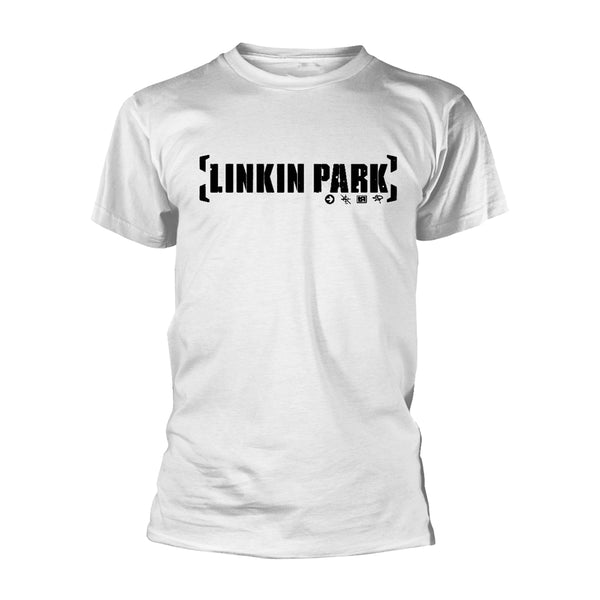 Linkin Park Unisex T-shirt: Bracket Logo (White)