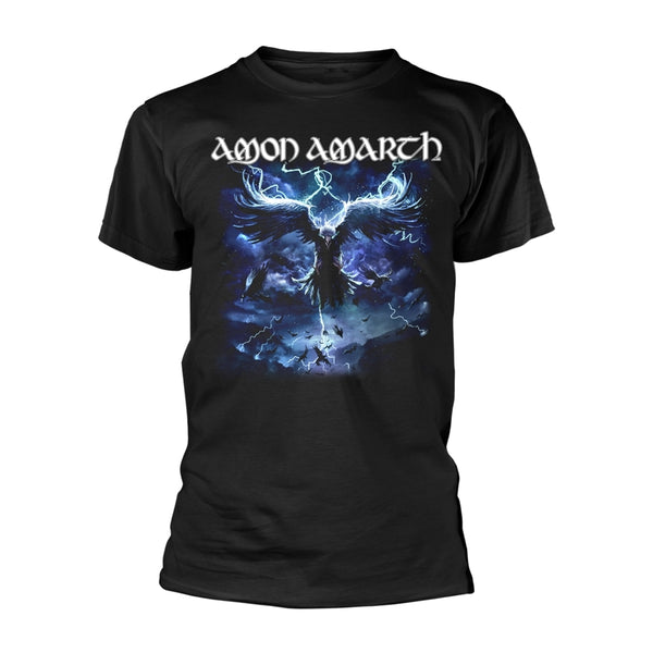 Amon Amarth Unisex T-shirt: Raven's Flight (Black) (back print)