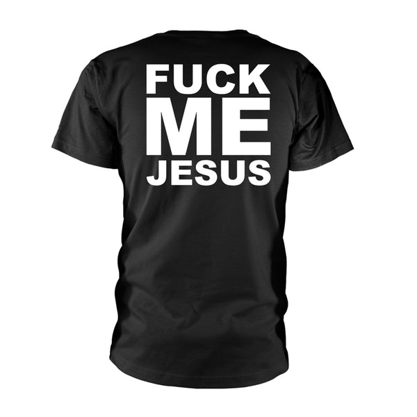 Marduk Unisex T-shirt: Fuck Me Jesus (Black) (back print)