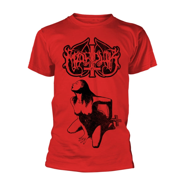 Marduk Unisex T-shirt: Fuck Me Jesus (Red) (back print)