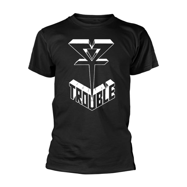 Trouble Unisex T-shirt: Logo 1 (Black)