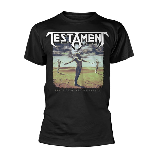 Testament Unisex T-shirt: Practice What You Preach (back print)