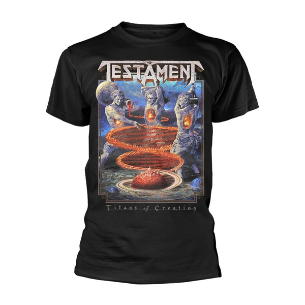 Testament Unisex T-shirt: Titans Of Creation (back print)