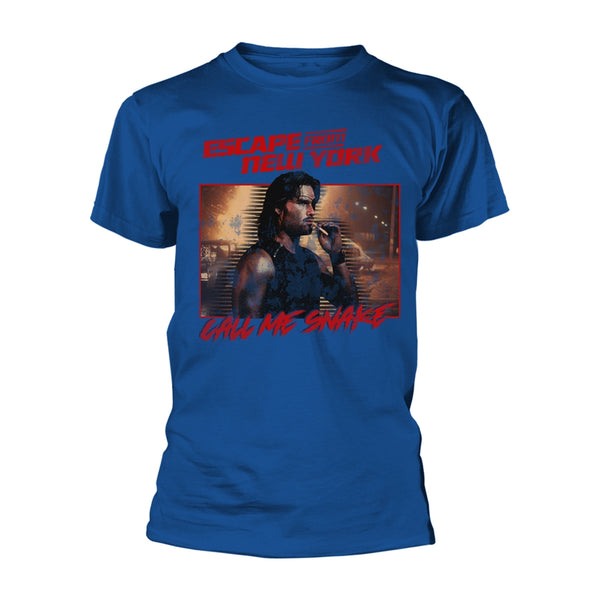 Escape From New York Unisex T-shirt: Call Me Snake (Royal Blue)