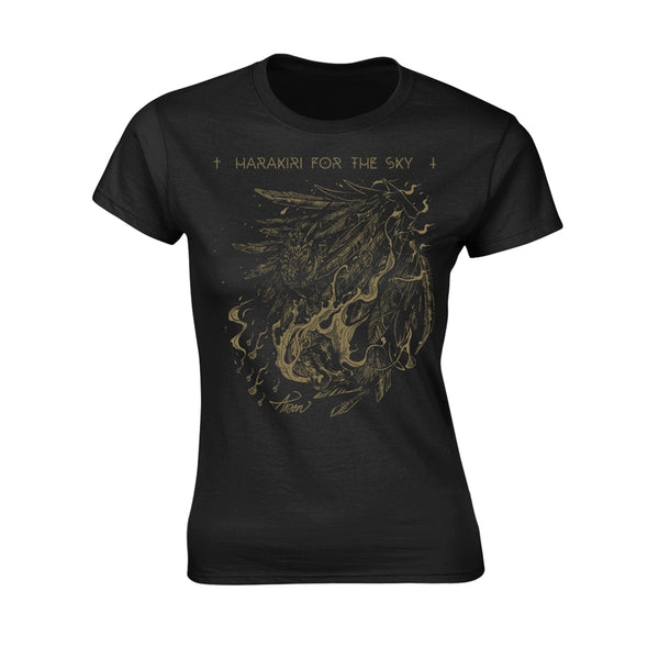 Harakiri For The Sky Ladies T-shirt: Arson Gold