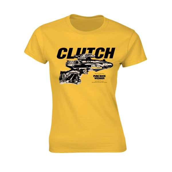 Clutch Ladies Ladies T-shirt: Pure Rock Wizards (Yellow)