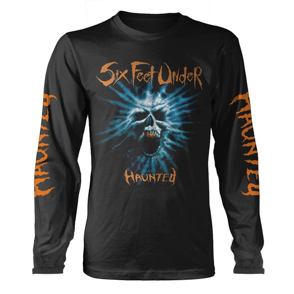 Six Feet Under Unisex Long Sleeved T-shirt: Haunted (back print)