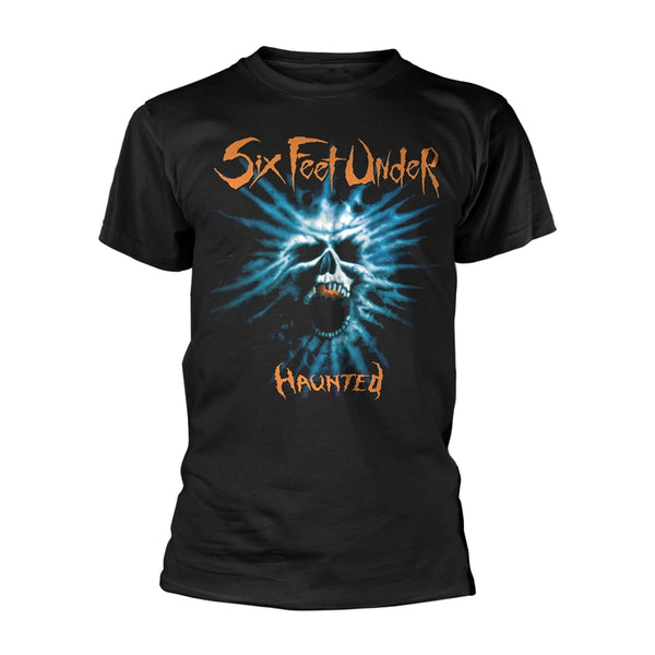 Six Feet Under Unisex T-shirt: Haunted (back print)
