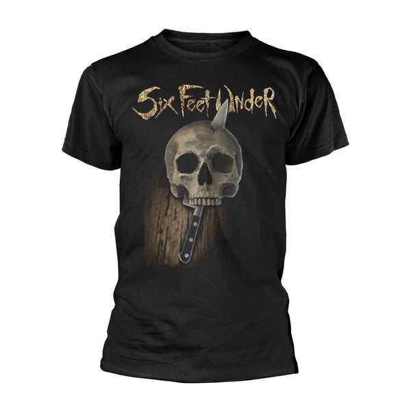 Six Feet Under Unisex T-shirt: Knife Skull (black print)