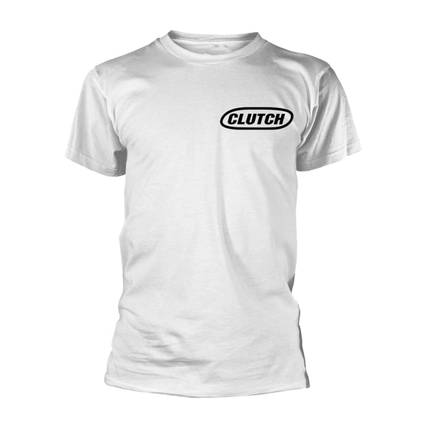 Clutch Unisex T-shirt: Classic Logo (Black/White)
