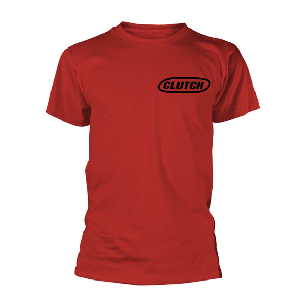 Clutch Unisex T-shirt: Classic Logo (Black/Red)