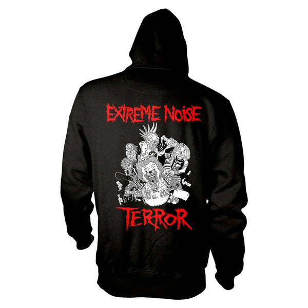 Extreme Noise Terror Unisex Hooded Top: In It For Life (Variant) (back print)