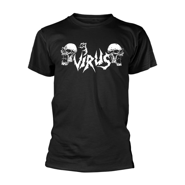 Virus Unisex T-shirt: Logo (Black T-Shirt/White Print)
