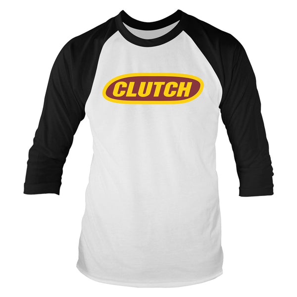 Clutch Unisex Raglan T-shirt: Classic Logo (Whte/Black)