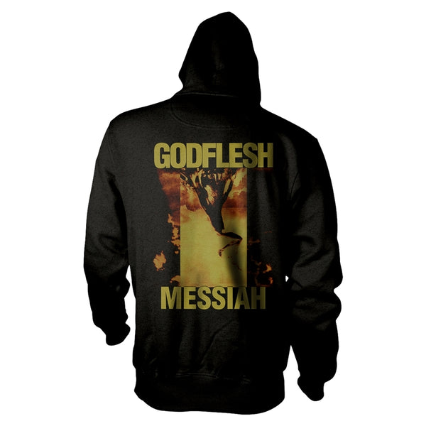 Godflesh Unisex Zipped Hoodie: Messiah (back print)
