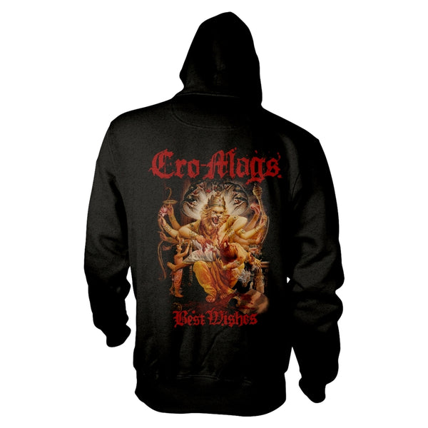Cro-Mags Unisex Zipped Hoodie: Best Wishes (back print)