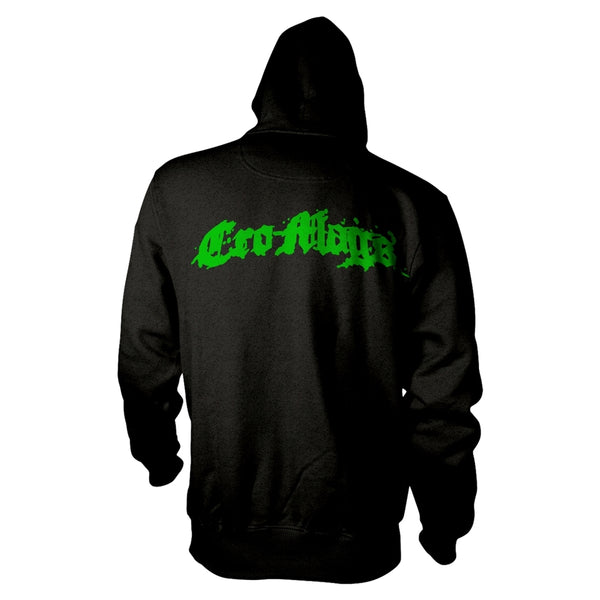 Cro-Mags Unisex Hooded Top: Green Logo (back print)