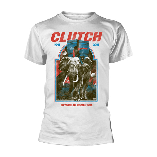 Clutch Unisex T-shirt: Elephant (White)