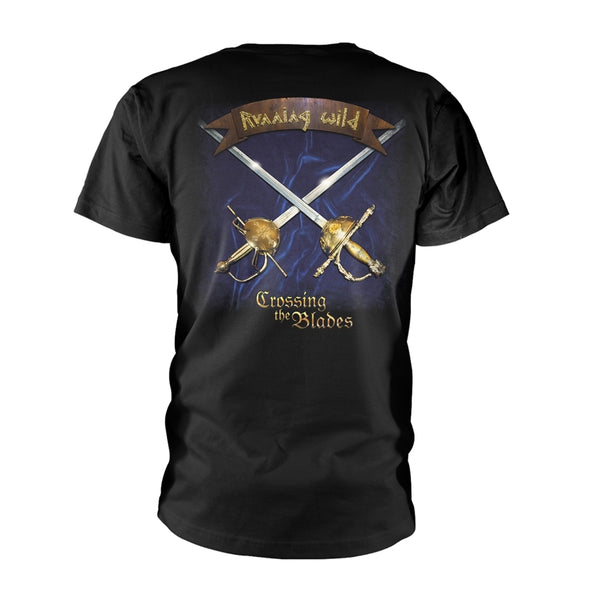 Running Wild | Official Band T-Shirt | Crossing The Blades (back print)
