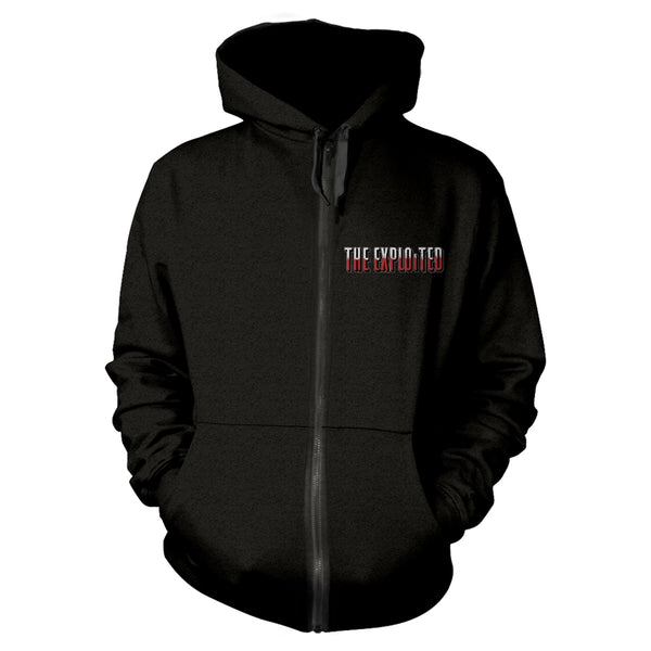 The Exploited Unisex Hooded Top: Barmy Army (Black) (back print)