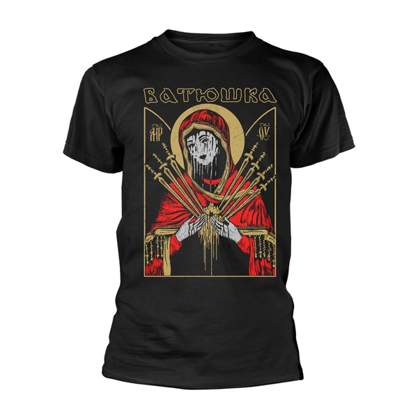 Batushka | Official Band T-Shirt | Maria II (Red) (Back Print)