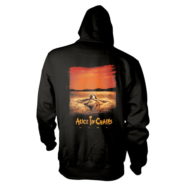 Alice in Chains Unisex Pullover Hoodie: Dirt (Black - back print)