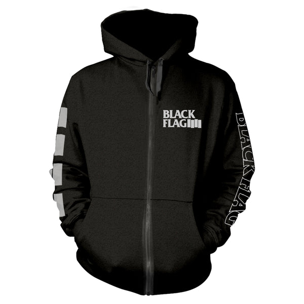 Black Flag Unisex Zipped Hoodie : Logo