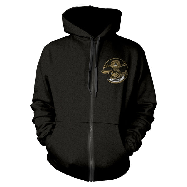 Hawkwind Unisex Zipped Hoodie: In Search Of Space (back print)