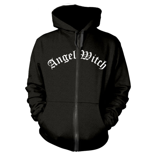 Angel Witch Unisex Hooded Top: Baphomet (Black) (back print)
