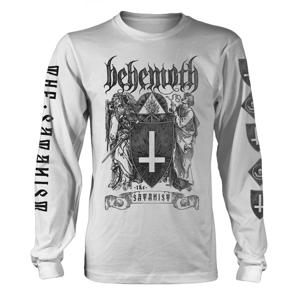 Behemoth Unisex Long Sleeved T-shirt: The Satanist (White)