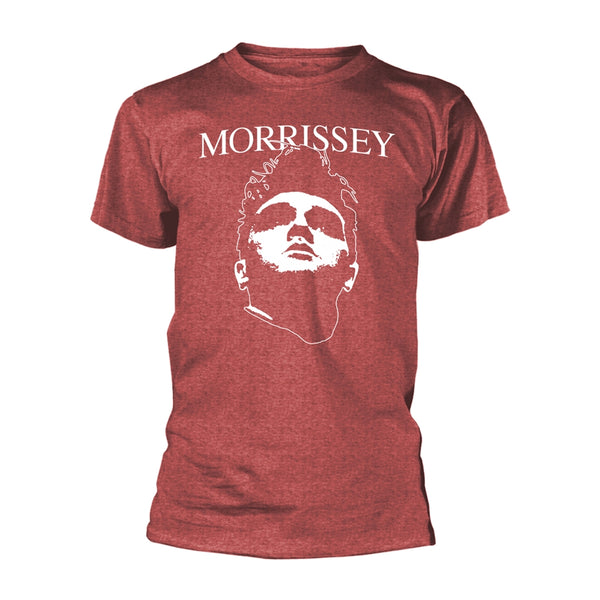 Morrissey Unisex T-shirt: Face Logo (Heather Red)