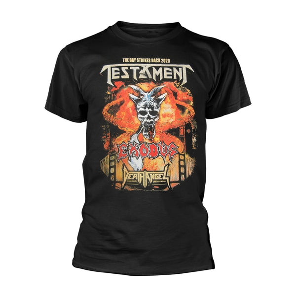 Testament Unisex T-shirt: The Bay Strikes Back Europe 2020 Tour